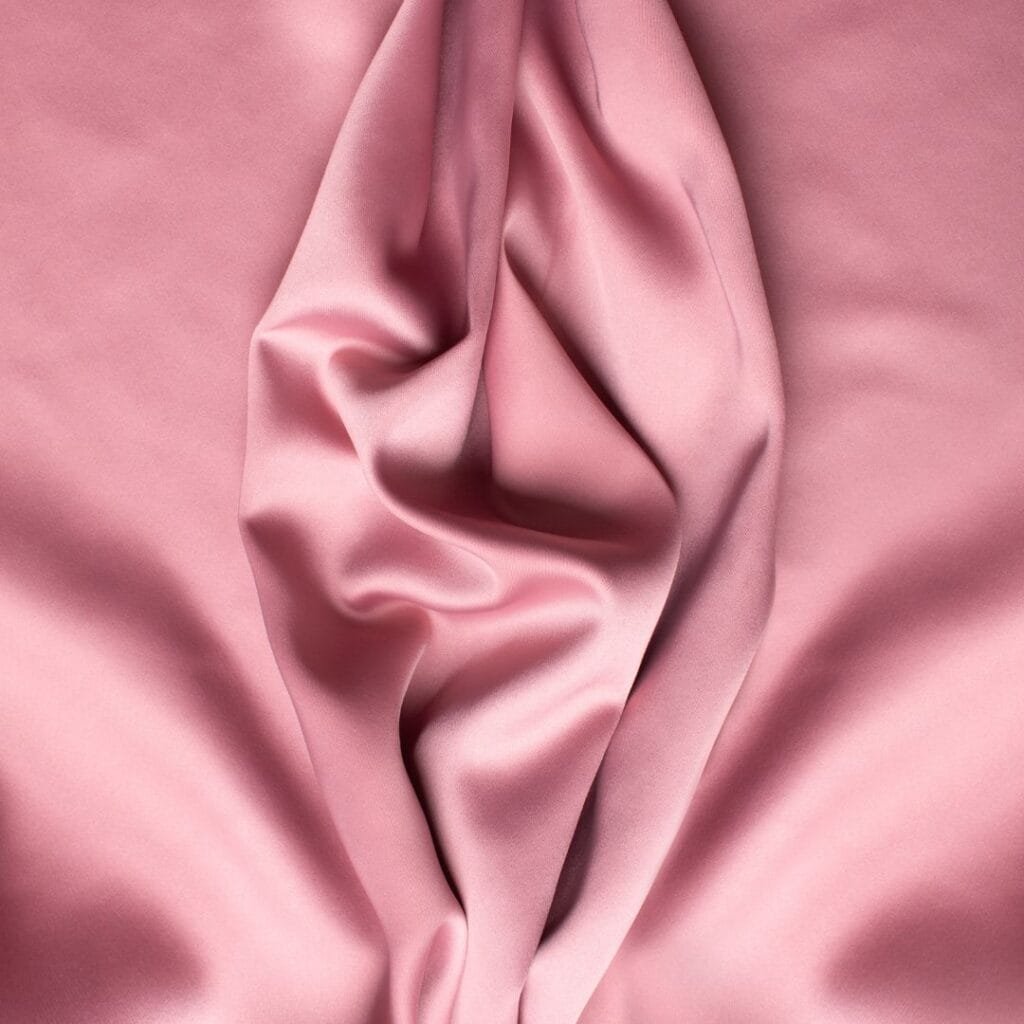 fabric folded so it looks kind of like a vulva